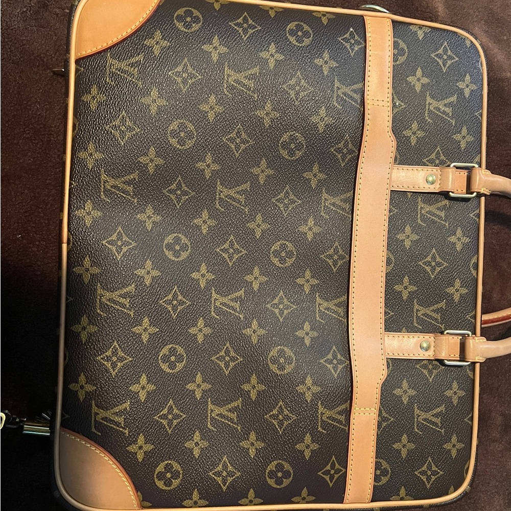 Louis Vuitton Tan and Brown Monogram Briefcase